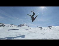 Collab JerrySlams - Skier backflips off ramp and lands on their face