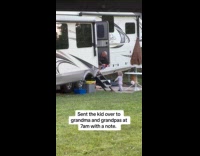 Couple sent daughter to grandparents staying  up late