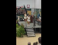 Collab Clips mpugc - Girl at graduation falls on stairs recovers