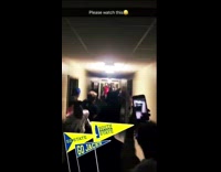 Hallway mattress jousting college dorm