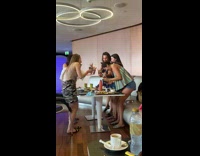 Girls chocolate milkshake rainbow candy restaurant cheers