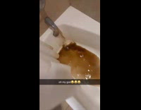 Dirty brown water come out from bathtub faucet