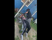 Guy bench press fail teeth smash