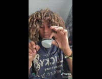 Girl shows grad cap hack 