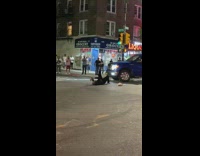 Collab WINY - Guy lays back dances intersection street liquor 