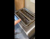 Collab BitchIG2 - Guy blue beanie cleaning cheese in toaster with fork