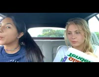 Girl pees pants car coffee shop friends