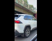 Submitter shows man drives giant banana car