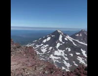 View on top of the windy Oregon Mountain