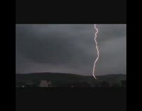 Collab DailyDoseOfInternet - Lightning strikes at the monument watch tower in slow motion