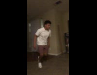 House backflip fail hole in wall foot