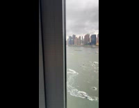 Lots of jet ski riders gather on river part 1