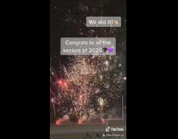 Fireworks go off over school field congrats