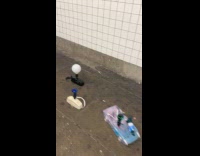 Submitter passed by lamp display at subway