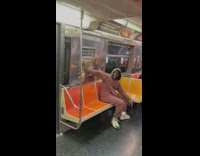 Man Plays with Broken Emergency Brake Cover