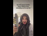 Guy shows moms reaction after he does his hair cool 