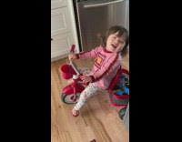 Collab Kale Salad IG -  Girl rides tricycle sings let it be