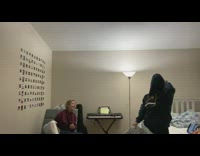 Girl pillow fight breaks floor lamp fail 