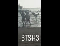 Woman black dress bikini photo shoot beach Part 3