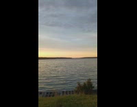 View of the sunset on the boat docks