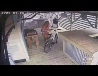 Girl caught tries to steal bike