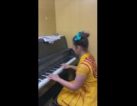 Collab KaleSaladIG - Girl plays suck a dick song on piano