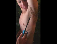 Guy lights armpit hair on fire 