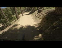Biker jumps off dirt ramp falls POV