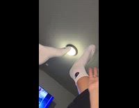 Friends comparing foot 