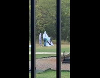 Couple white blanket shades necktie ghost costume