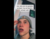 Guy wonders why school grades are bad
