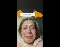 Crying girl gets stinky fortune cookie