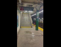 Man ride bike in subway station yellow line
