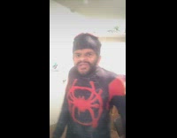 Spiderman sings to rock song 