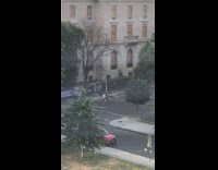 Man lift barbell video workout public park 