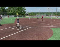 Boys plays Little League baseball game, boy runs to third base and scorpions