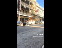 Collab VIBES - Man drags wagon while blasting music 