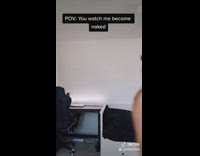 Girl gets naked, makeup palette