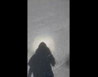 Orb on the ground light reflection from the phone