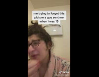 Girl crying picture of guy she got when she was 15 