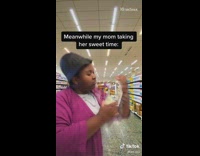 Mom shops and leaves daughter in cashier line