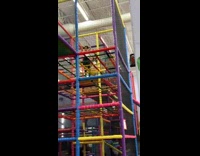 Little girl pushes woman down through jungle gym 