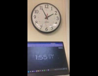 Wall clock ticks weirdly in university class