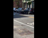 Dirty sewer water overflow on the street