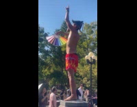 Two random guys acting up at park