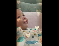 Dad gives sweet morning kisses to son 