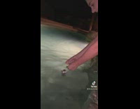 Collab BitchIG2 - Girl throws truly can into pool swimming lesson