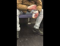 Guy on subway opens can of soup pt. 2