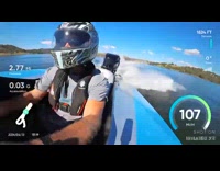 Collab SendItOfficiall - Man drives speed boat and falls down