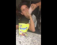 Guy Drinking Chocolate Milk Upside Down Fail 